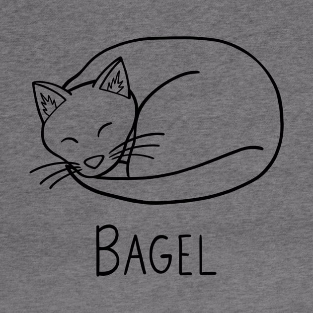 Cat bagel by carolinewillustration